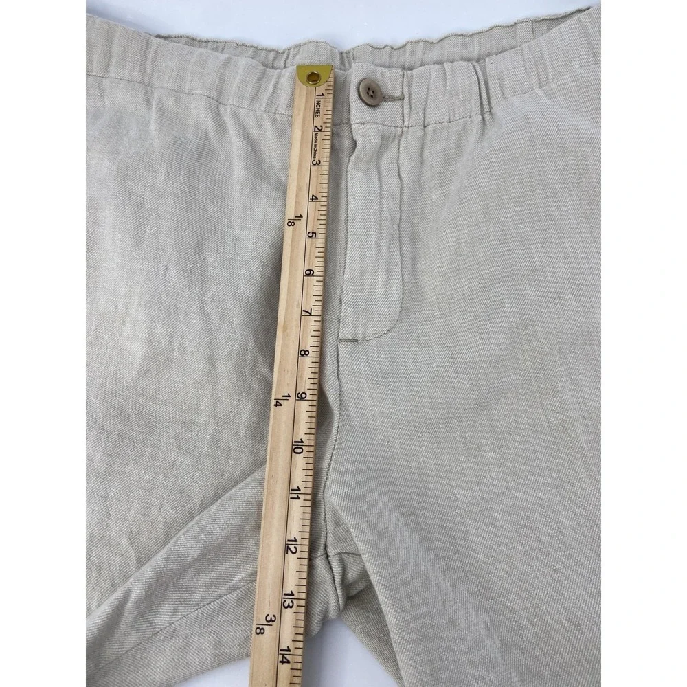 Tommy Bahama Pants Mens 42x32 Beige Relax Linen Casual‎ Beach Straight Chino